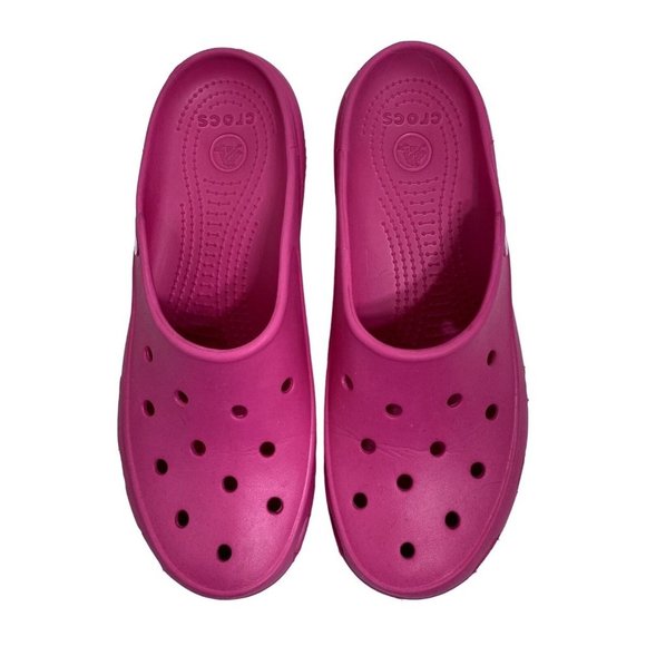 CROCS Shoes - Crocs Pink Mules Clog Slip Ons No Strap Women's 9